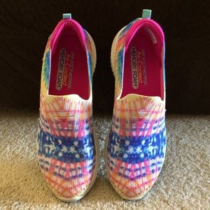 Sketchers Air Cooled Memory Foam Tie Dye Sneakers - Size 10